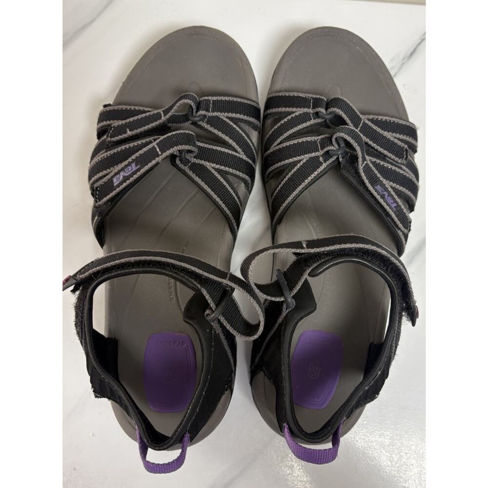 Teva Tirra 4266 Womens Hiking Sandals Black Purple Size 8.5 Outdoor Comfort - Picture 6 of 8